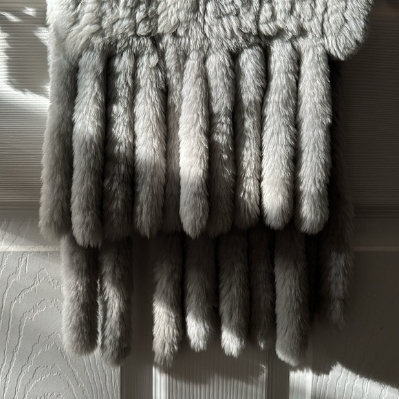 Tory Burch Rabbit Fur Fringe Scarf - Picture 10 of 16